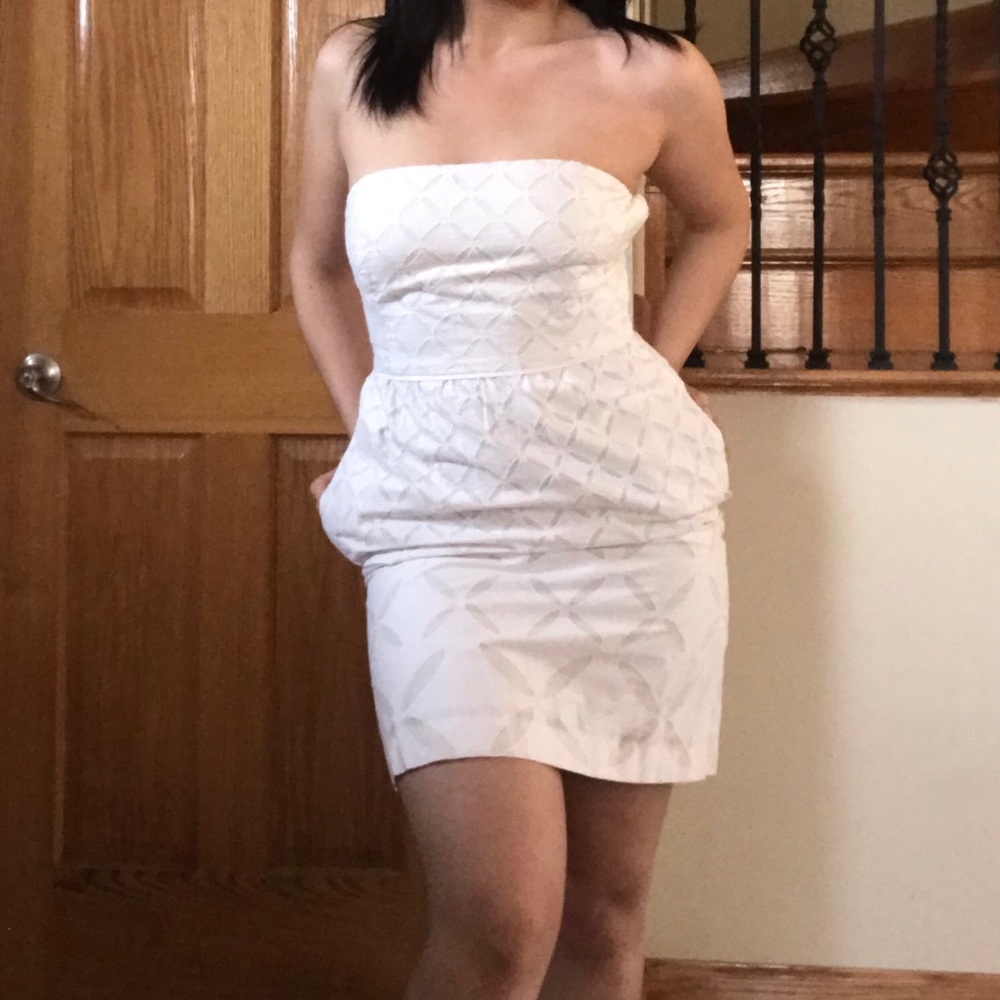 J.Crew strapless dress in ivory